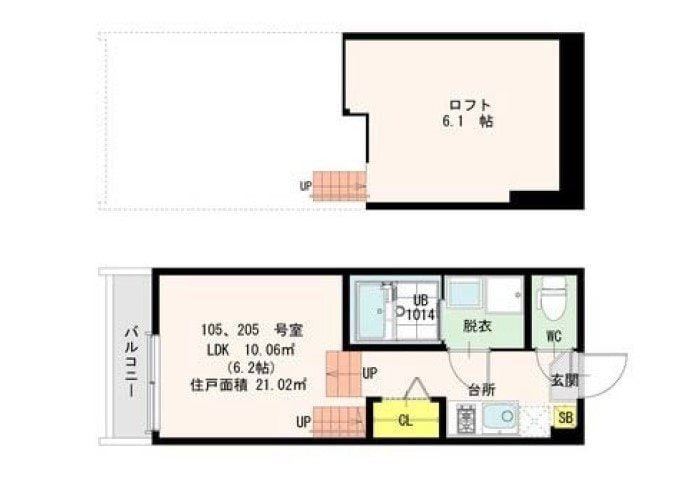 グランビル箱崎の物件間取画像