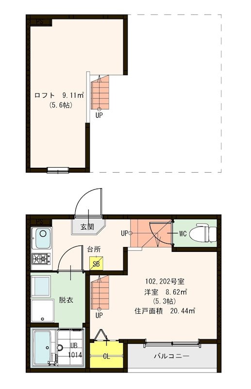 フェニーチェ博多の物件間取画像