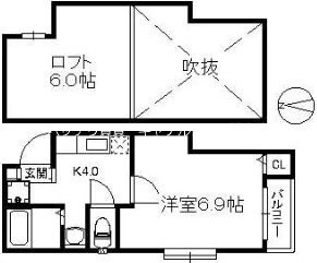 クリスタルK天神南の物件間取画像