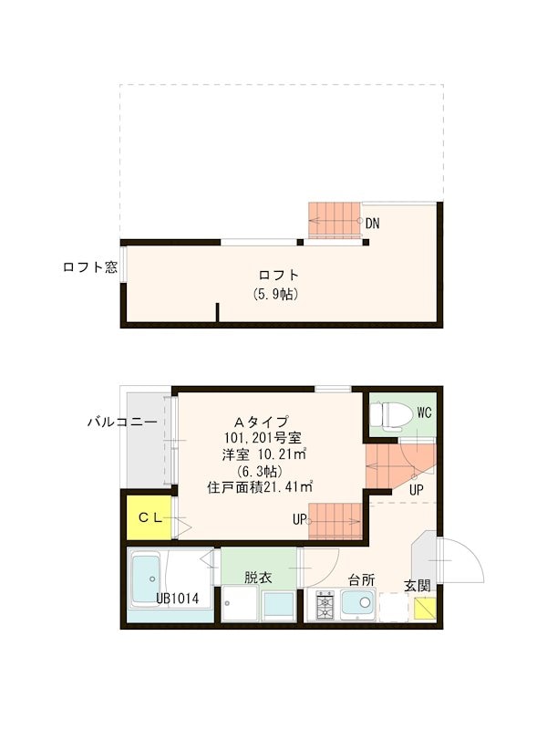 Rossy Roomの物件間取画像