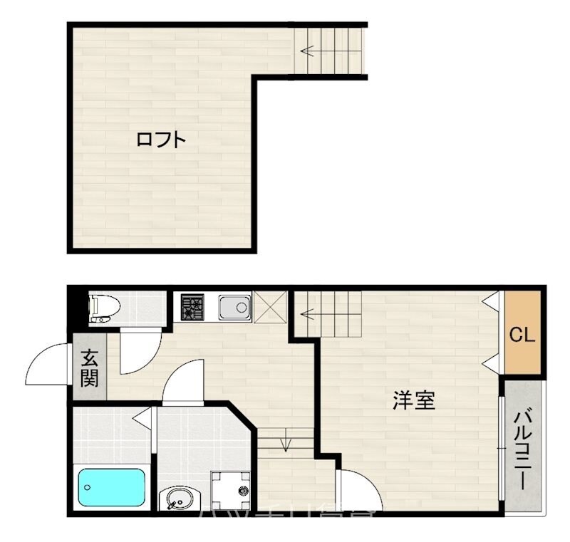 クレオ箱崎伍番館の物件間取画像