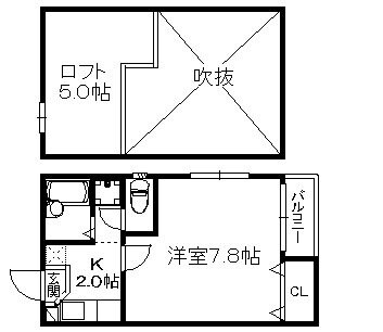 ポラリスべふSTの物件間取画像