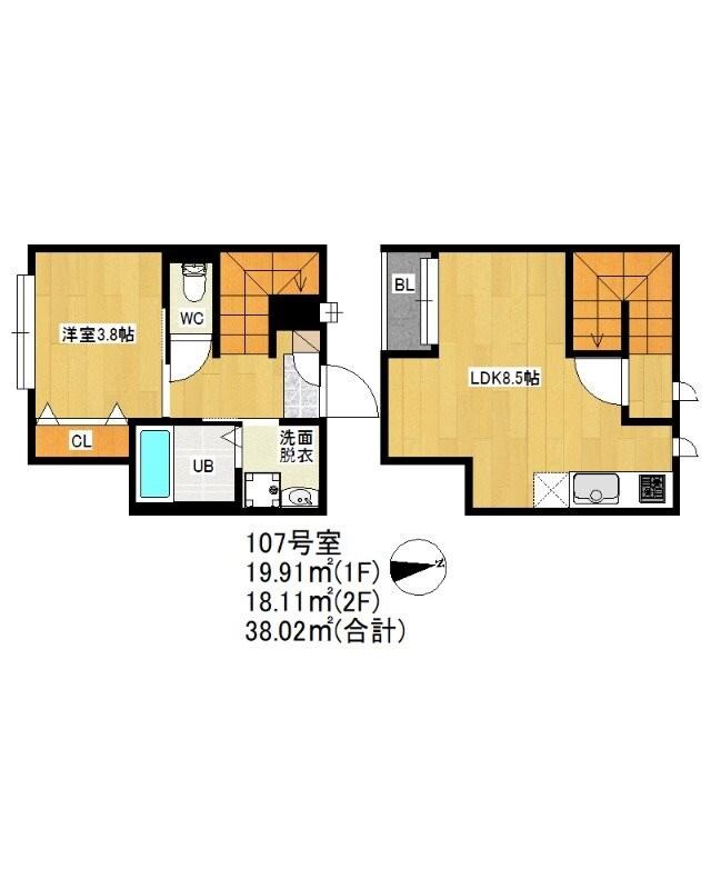 Duplest　井尻の物件間取画像