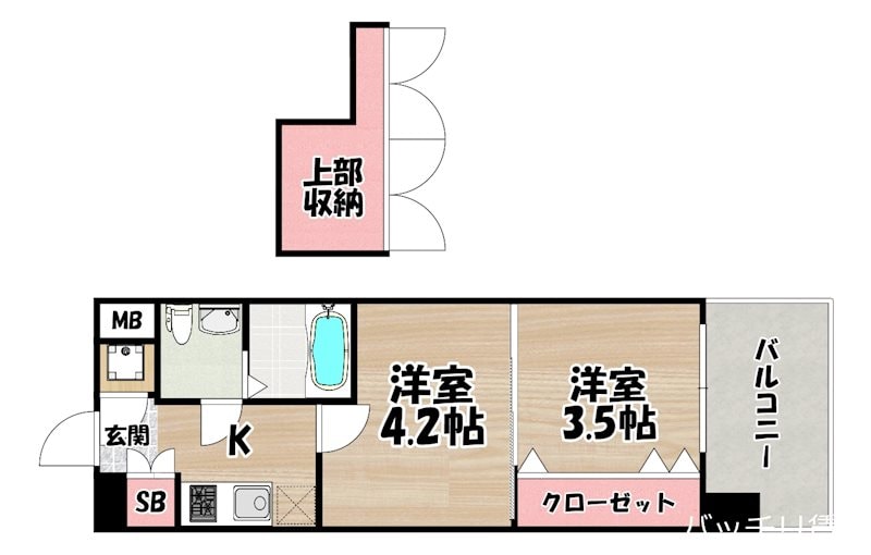 No.60 V-TOWER天神の物件間取画像