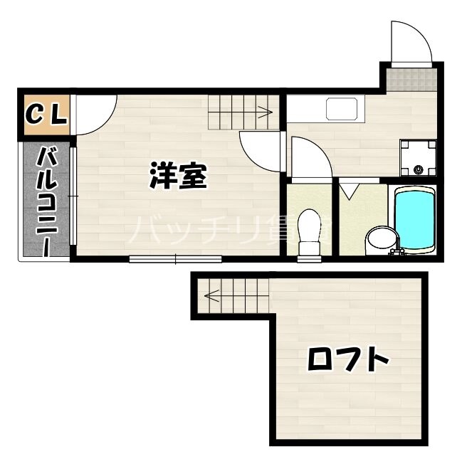 ハイツ博多駅南の物件間取画像