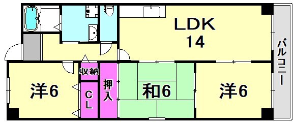 サザンフィールドの物件間取画像