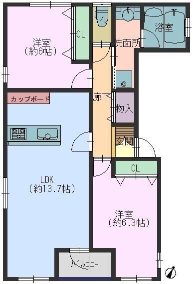 リフュージュ本山の物件間取画像