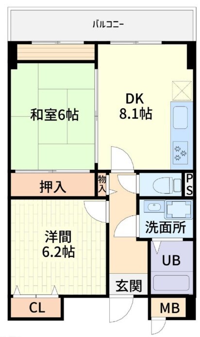 ハピネス深江の物件間取画像