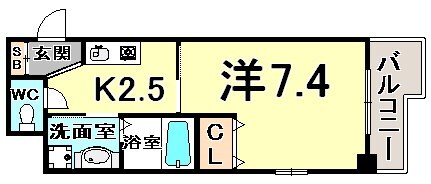 エイペックス神戸みなと元町CoastLineの物件間取画像