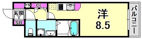 エヴァステージ神戸六甲の物件間取画像