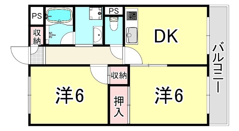 フィオーレ塚口の物件間取画像