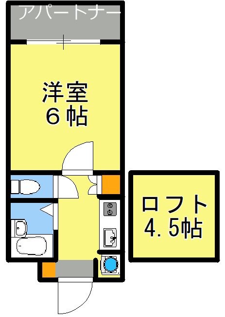 アップルハウス田上の物件間取画像