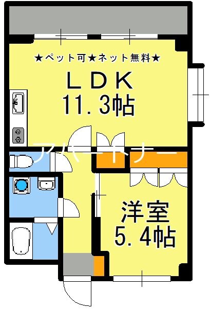 仙巌園駅 徒歩88分 1階の物件間取画像