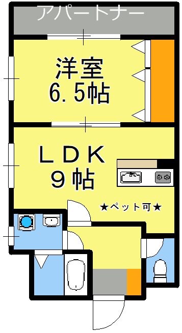 郡元駅 徒歩10分 1階の物件間取画像