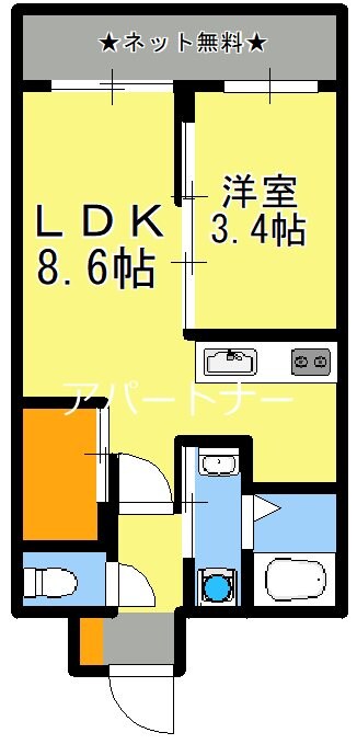 新屋敷駅 徒歩4分 12階の物件間取画像