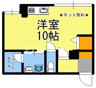 水族館口駅 徒歩5分 2階の物件間取画像