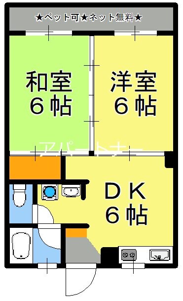 広木駅 徒歩27分 3階の物件間取画像