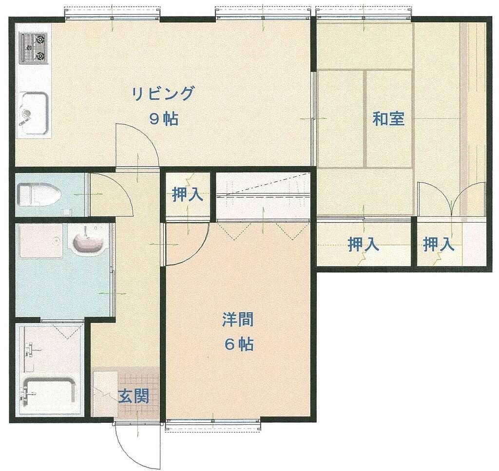 三隈中前 徒歩5分 1階の物件間取画像