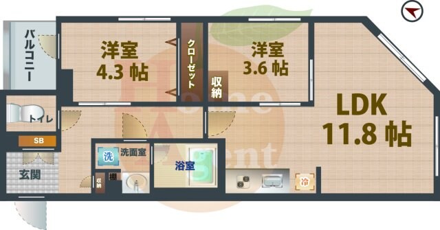 中野富士見町駅 徒歩5分 5階の物件間取画像