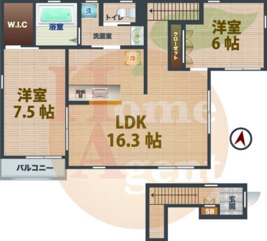 都立家政駅 徒歩3分 2階の物件間取画像