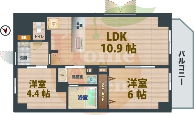 浜田山駅 徒歩3分 4階の物件間取画像