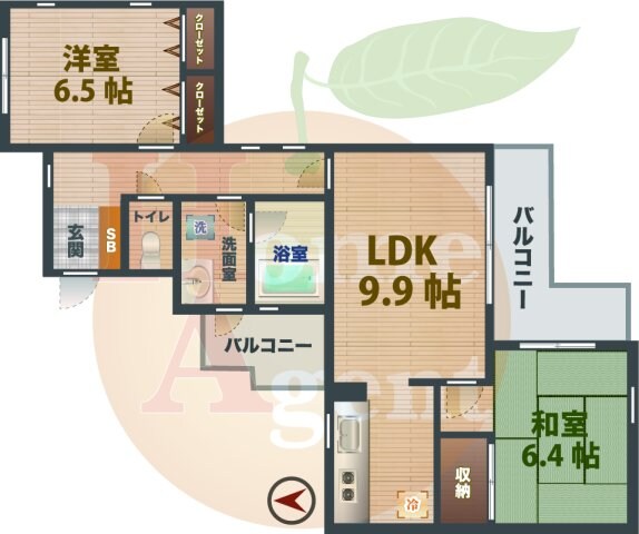 都立家政駅 徒歩4分 2階の物件間取画像