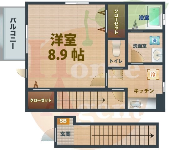 沼袋駅 徒歩5分 2階の物件間取画像