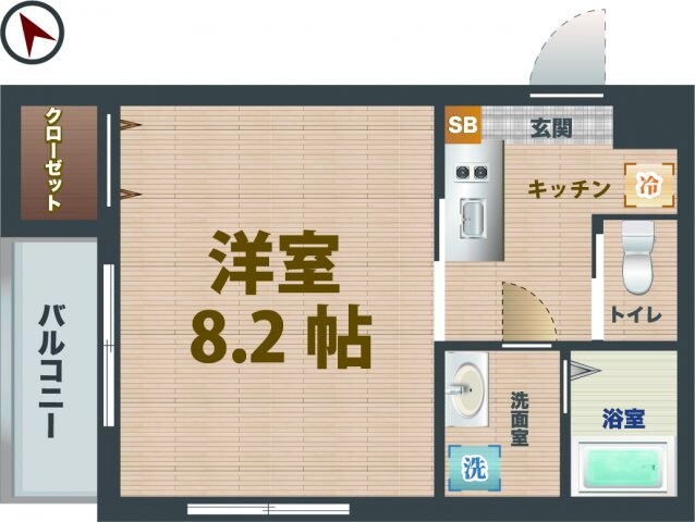 東中野駅 徒歩8分 1階の物件間取画像