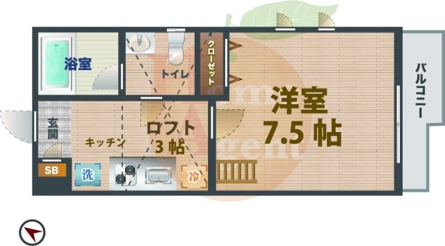 新井薬師前駅 徒歩5分 2階の物件間取画像