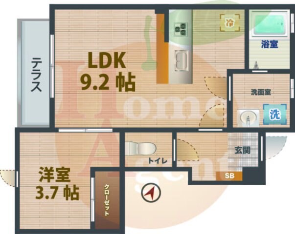 東高円寺駅 徒歩9分 1階の物件間取画像