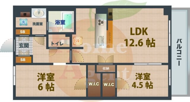 方南町駅 徒歩6分 3階の物件間取画像