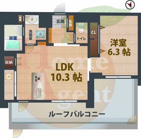 下落合駅 徒歩2分 5階の物件間取画像