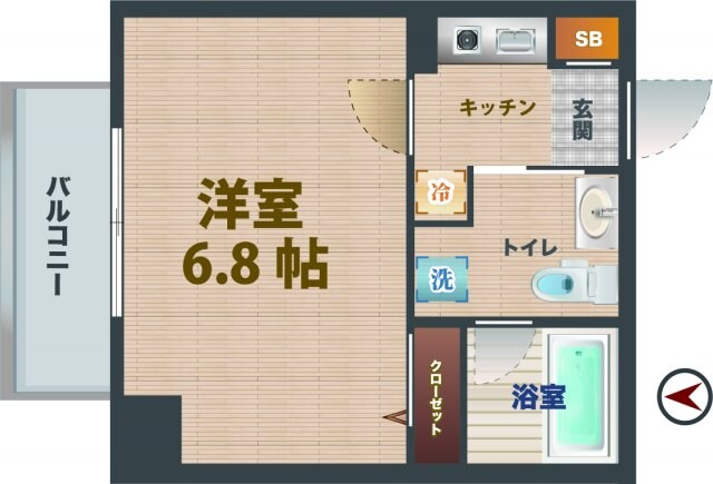 中野坂上駅 徒歩5分 7階の物件間取画像