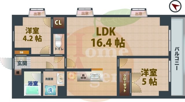 サザンクロスプラザの物件間取画像