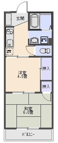 ハイツ井手の物件間取画像