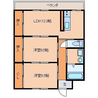 クレシエンテ界の物件間取画像