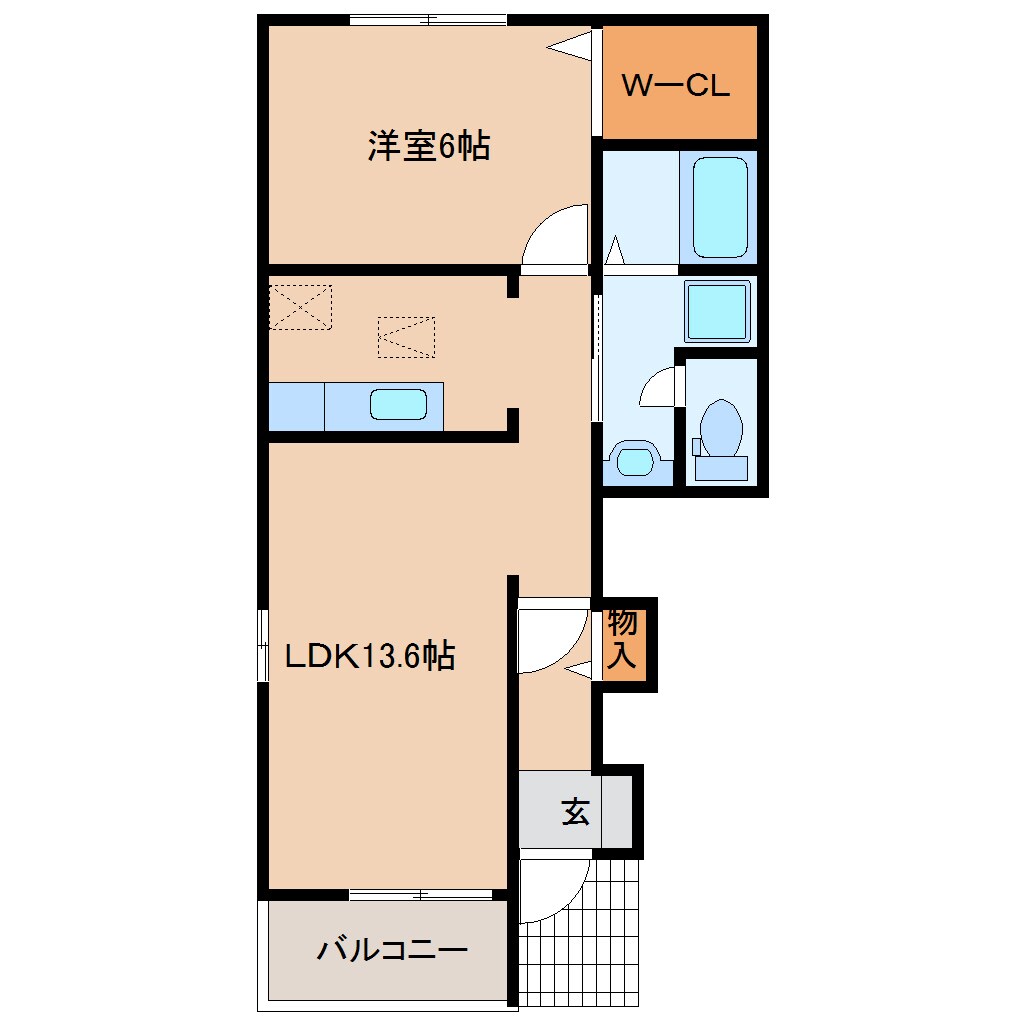 フレグランテ高田Ｂ棟の物件間取画像