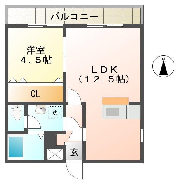 朝倉駅 徒歩12分 4階の物件間取画像