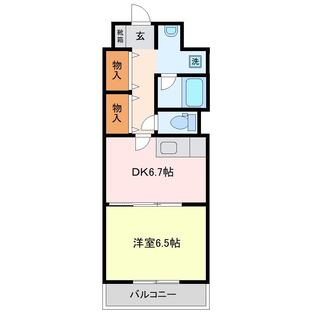 桟橋通一丁目駅 徒歩3分 1階の物件間取画像