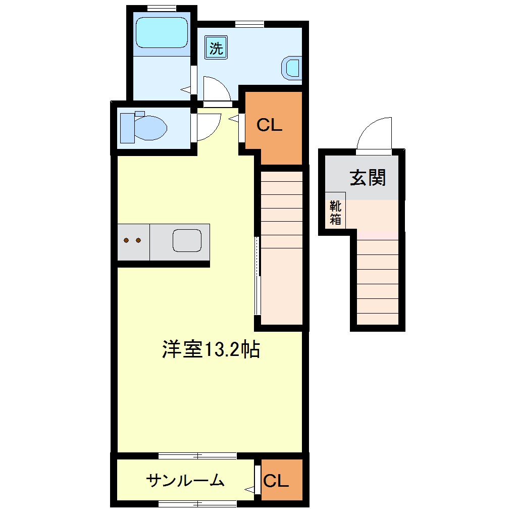 西高須駅 徒歩8分 2階の物件間取画像