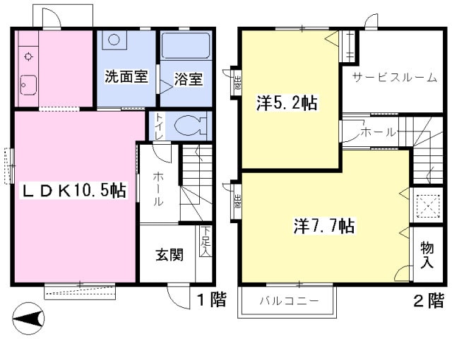 パル・スクエア六番館の物件間取画像