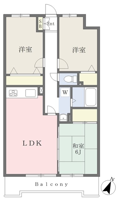 エヴァーグリーンセゾンの物件間取画像