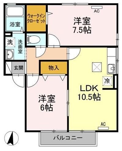 ポルト　ベール　Ｃ棟の物件間取画像