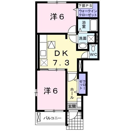 メゾンロアールⅡ　Ｄ棟の物件間取画像