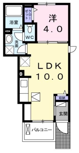 パーク　アクシス　Ａ棟の物件間取画像