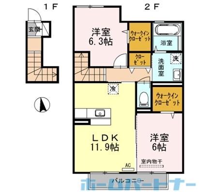 メルベーユ　ＭＴ　Ｃ棟の物件間取画像