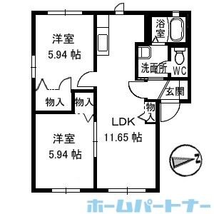 シャーメゾン　エチュード　Ａの物件間取画像