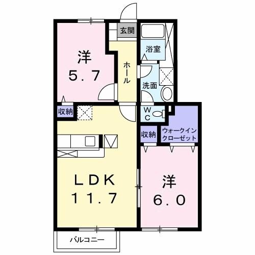 セレノ住友Ａの物件間取画像