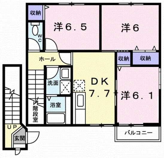 ジュネス９９　Cの物件間取画像