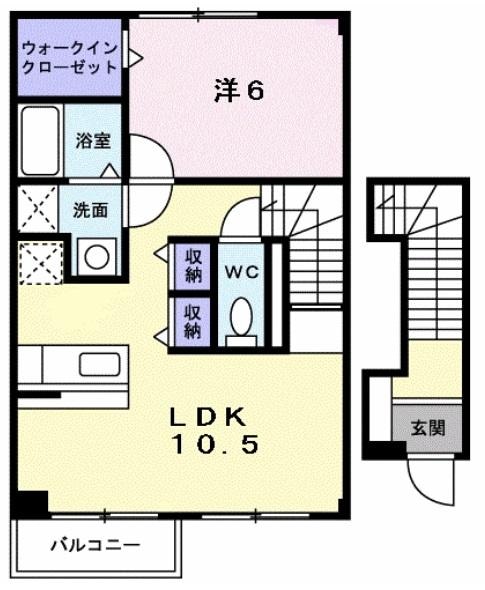 メゾン・コモド　Ｂの物件間取画像